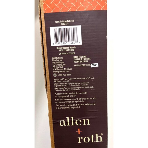 Allen + Roth Drapery Rod Oil-Rubbed Bronze 72-144"  with glass finials 0827351 - Picture 4 of 5